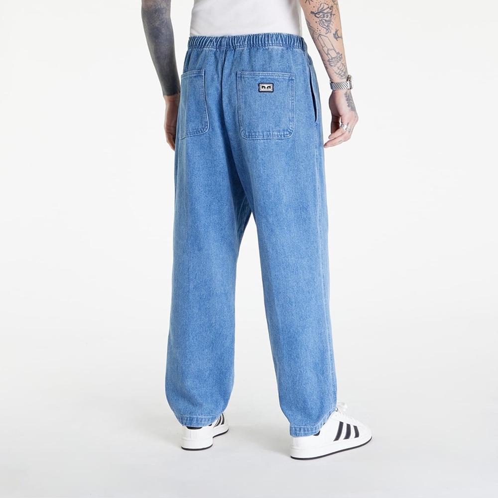 Obey Easy Denim Relaxed Fit Easy Jean Pant Light Indigo Size M